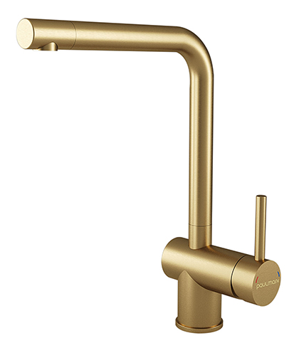 Фото товара: Paulmark SPRING, смеситель, брашированное золото