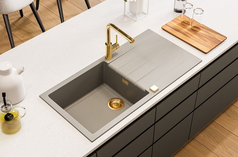 Детальное фото товара: ALVEUS GRANITAL CADIT 50 CONCRETE- G81, мойка, гранит, серый ( в комплекте с сифоном 1132823)