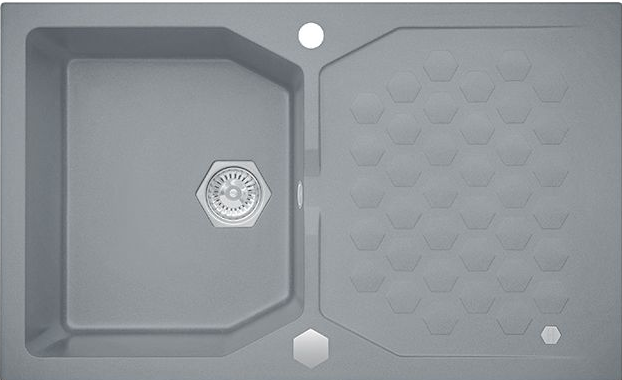 Фото товара: ALVEUS SENSUAL 30 GRANITAL+ STEEL-G04M, мойка, гранит, серый (в комплекте с сифоном 1101462)