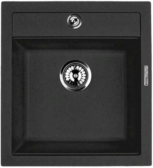 LAVA Q.1 BASALT, мойка, гранит, черный Детальное фото товара: LAVA Q.1 BASALT, мойка, гранит, черный