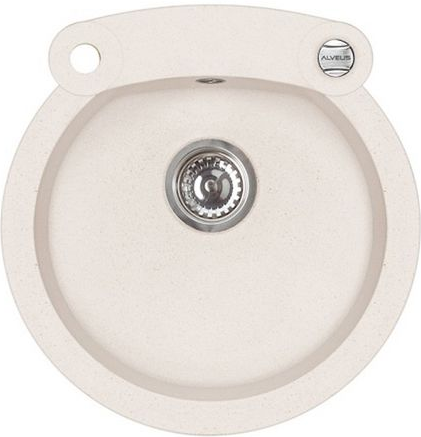 Фото товара: ALVEUS ROLL 10 GRANITAL ARCTIC-G11, мойка, гранит, белый (в комплекте с сифоном 1105296)
