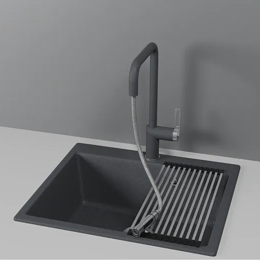 Детальное фото товара: GRANULA 8173 смеситель, гранит, графит