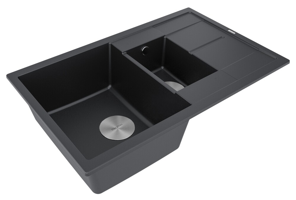 Детальное фото товара: Paulmark FLUGEN 60/1,5, мойка, гранит, черный металлик