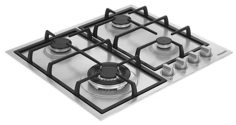 Hotpoint HGMT 642 W IX Детальное фото товара: Hotpoint HGMT 642 W IX газовая поверхность