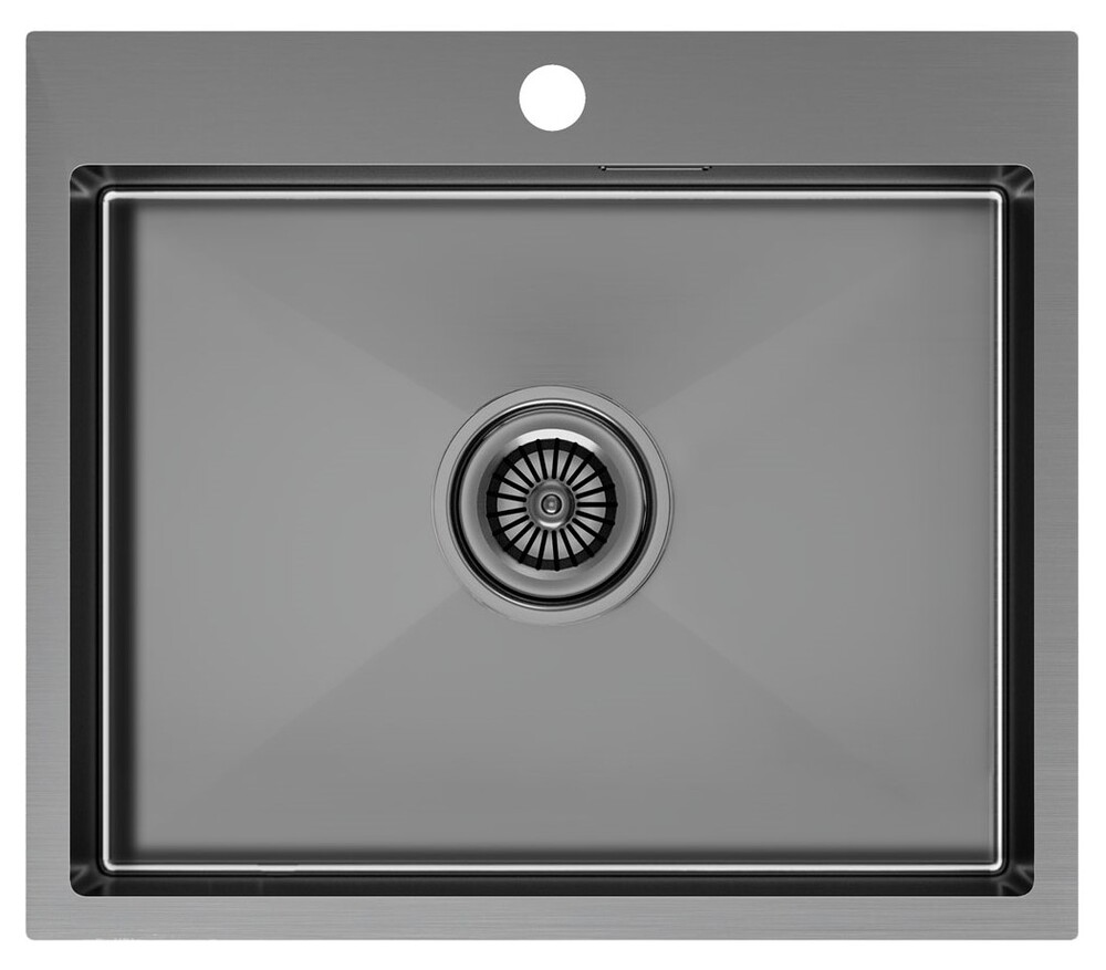 Фото товара: Paulmark KRONER 59, мойка, нержавеющая сталь, вороненая сталь