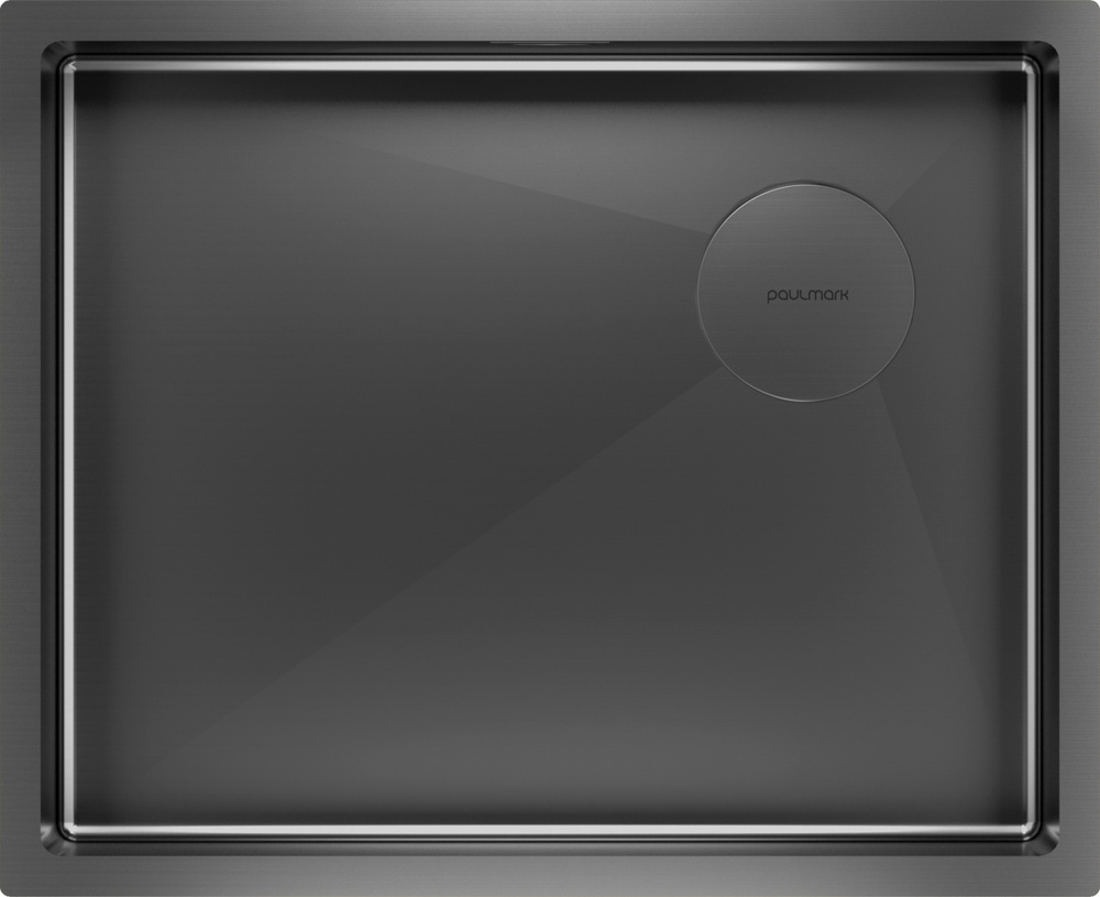 Фото товара: Paulmark NEXT-SKEW 54 UNI, мойка, нержавеющая сталь, вороненая сталь