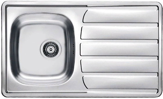 Фото товара: ALVEUS ZOOM 30 NAT-90, мойка, нержавеющая сталь (в комплекте с сифоном 1130550)