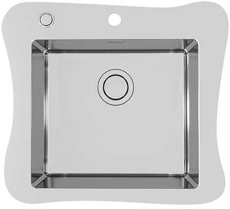 Фото товара: ALVEUS JUBILEE KMB 90 FI, мойка, нерж. сталь браширован.(в компл. с сифоном 1123351 и раздел доской)