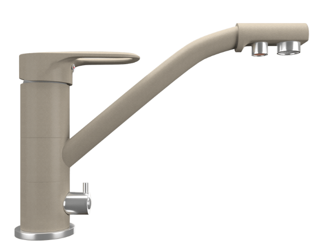 Фото товара: Maunfeld MFQT-10BG, смеситель, гранит, бежевый