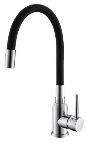 Фото товара: ALVEUS GENESIS FLEXA BLACK CHR, смеситель, хром/черный