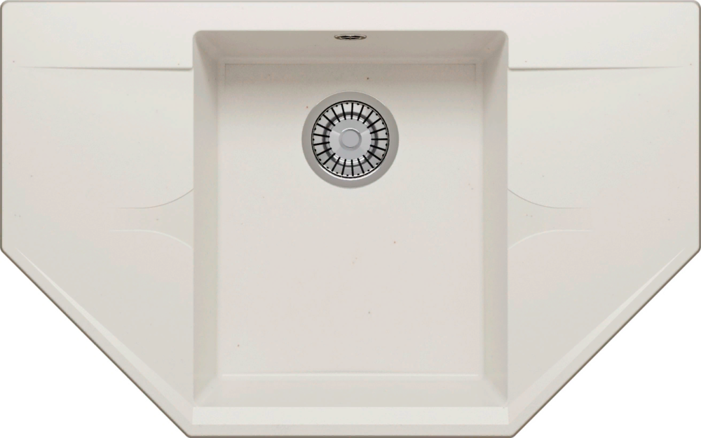 Фото товара: Polygran RIFF-800, мойка, мрамор, белый хлопок 36