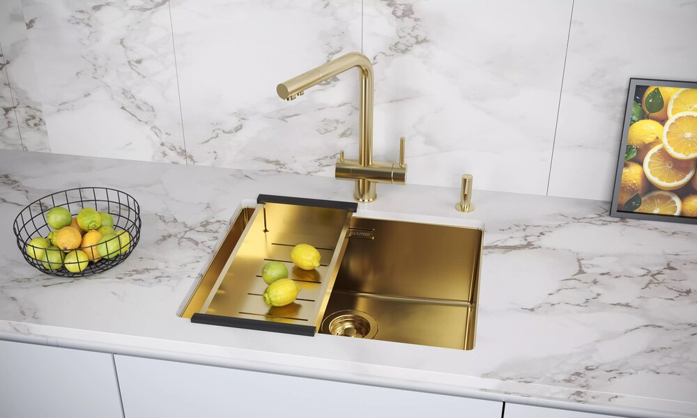 Детальное фото товара: Paulmark SKALEN, смеситель, светлое золото