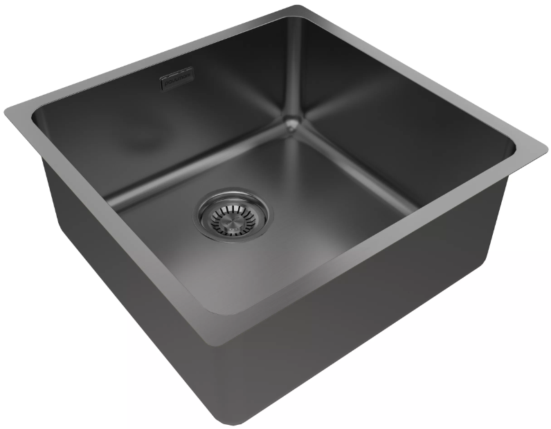 Детальное фото товара: Paulmark VISTA 48, мойка, нержавеющая сталь, вороненая сталь