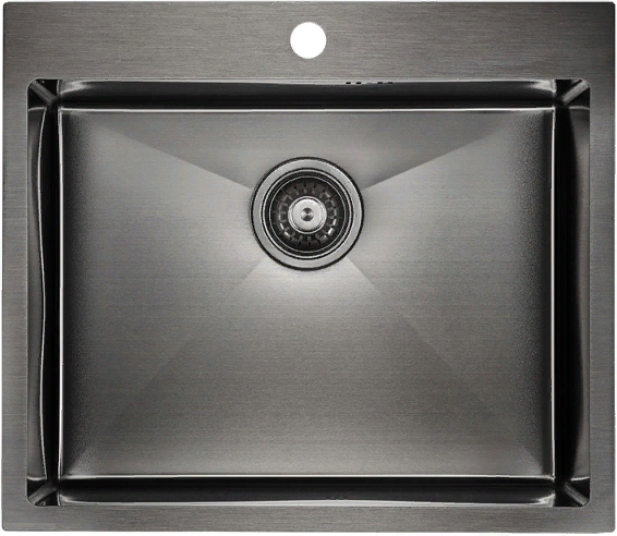 Детальное фото товара: Paulmark KRONER 59, мойка, нержавеющая сталь, вороненая сталь