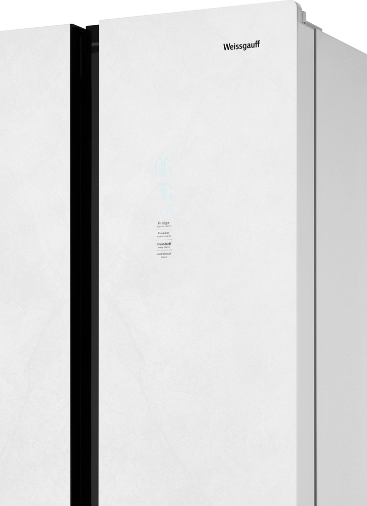 Детальное фото товара: Weissgauff WCD 450 White Rock Glass NoFrost Inverter