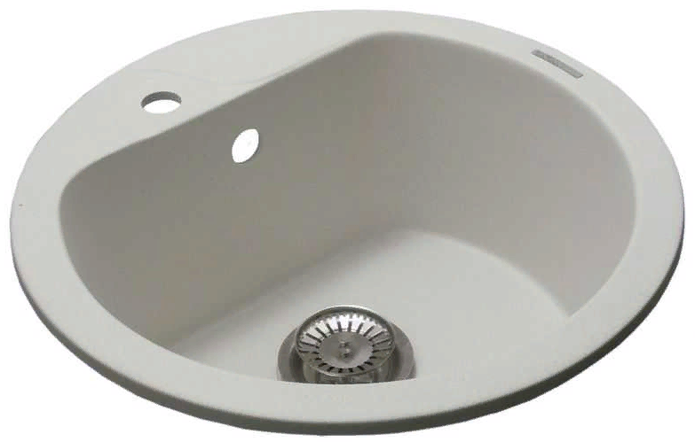 LAVA R.3 LATTE, мойка, гранит, белый Детальное фото товара: LAVA R.3 LATTE, мойка, гранит, белый