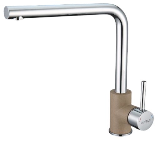 Фото товара: ALVEUS SELMA G55 BEIGE, смеситель, гранит, бежевый