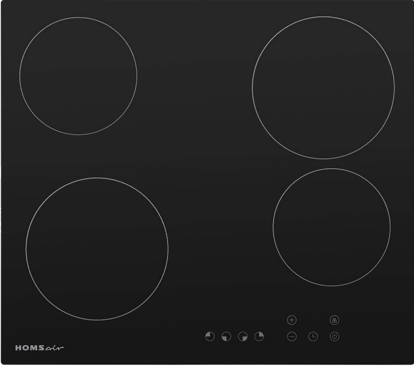 Фото товара: HOMSair HV64BK стеклокерамическая поверхность