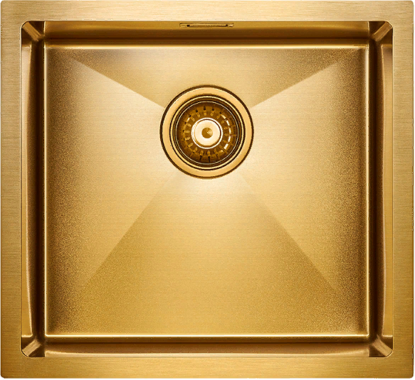 Фото товара: Paulmark ALLER 48 UNI, мойка, нержавеющая сталь, брашированное золото