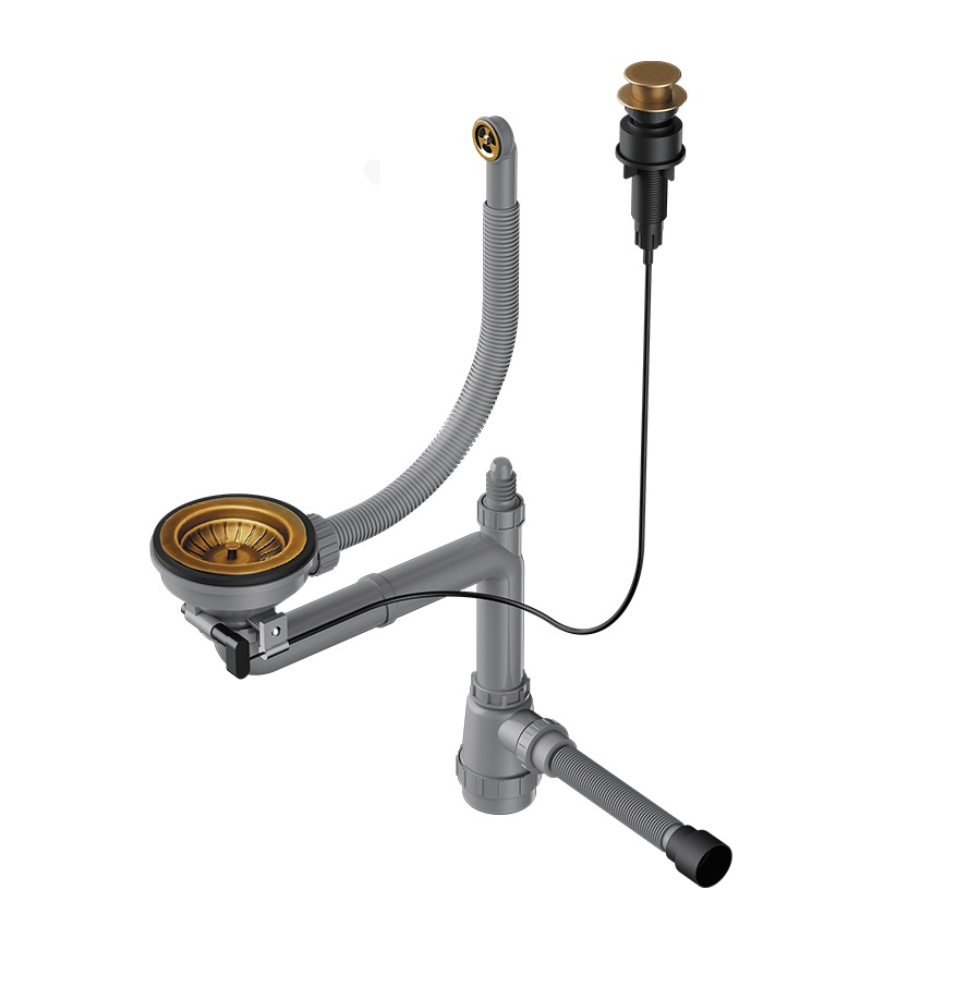 Omoikiri WK-1-R-AB-A Арматура для одночашевых моек, круглый перелив, кл.-авт, латунь Фото товара: Omoikiri WK-1-R-AB-A Арматура для одночашевых моек, круглый перелив, кл.-авт, латунь