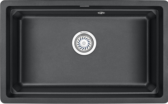 GRANULA 7303U мойка, гранит, черный Фото товара: GRANULA 7303U мойка, гранит, черный