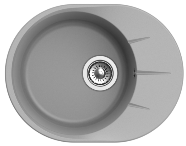 Ewigstein Rund R- 45F, мойка, гранит, серый металлик Фото товара: Ewigstein Rund R- 45F, мойка, гранит, серый металлик