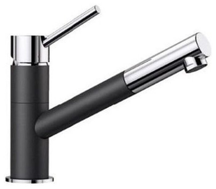 Фото товара: Blanco Kano, смеситель, гранит, антрацит/хром