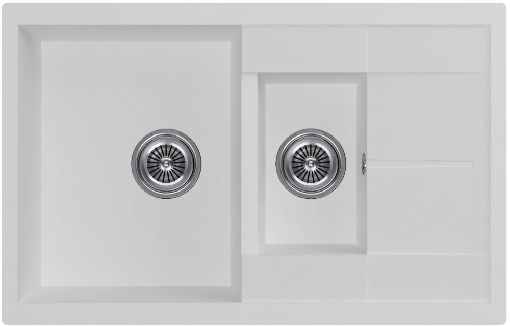 Фото товара: KUCHENSTERN FLUG 60-2, мойка, гранит, белый