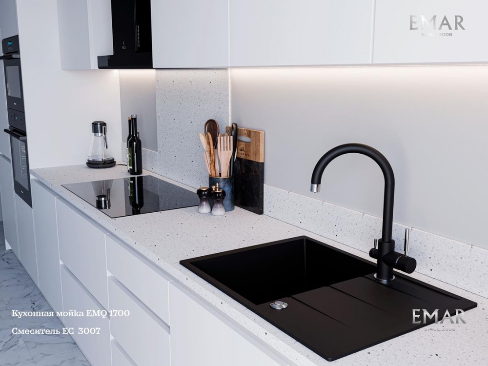 Детальное фото товара: Emar EMQ-1700.Q, мойка, гранит, морион