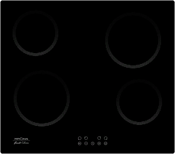 Фото товара: Krona ACCORDO 60 BL стеклокерамическая поверхность