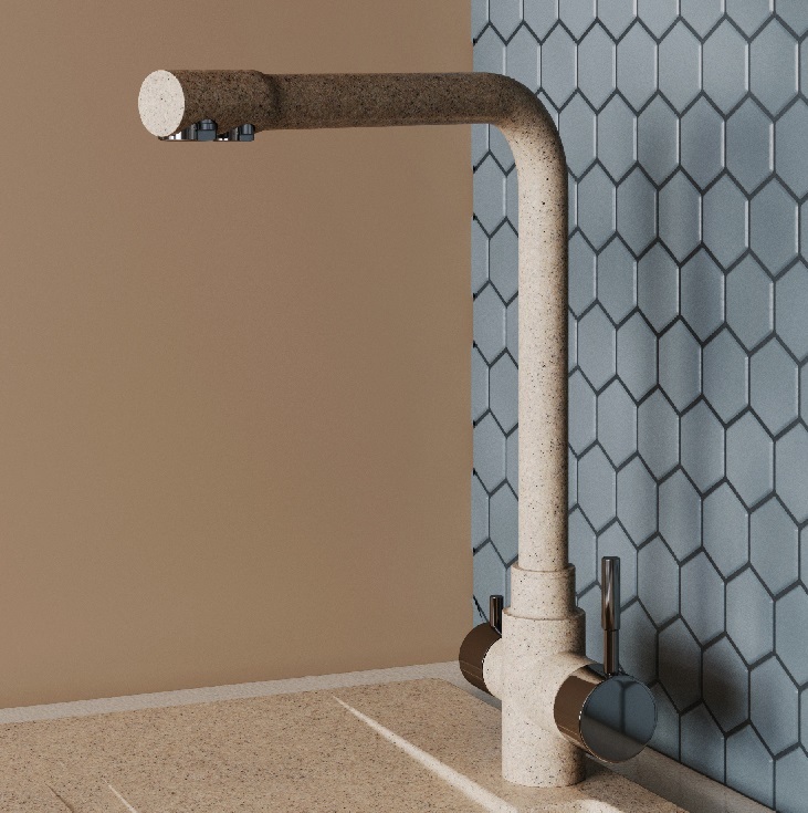 Детальное фото товара: Polygran Вега, смеситель, песочный №302