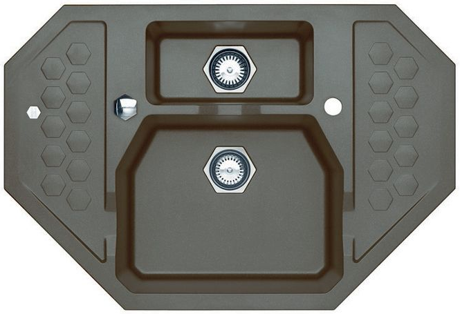Фото товара: ALVEUS SENSUAL 60 GRANITAL+ CHOCOLATE-G03M, мойка, гранит, шоколад (с сифоном 1104729)