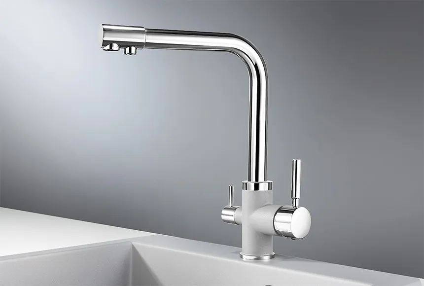 Детальное фото товара: GRANULA 3015 смеситель, гранит, хром/алюминиум