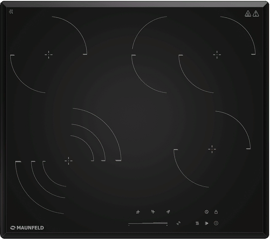 Фото товара: Maunfeld CVCE594SSMDBK LUX стеклокерамическая поверхность