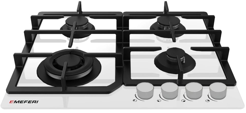 Фото товара: MEFERI MGH604WH GLASS COMFORT газовая поверхность