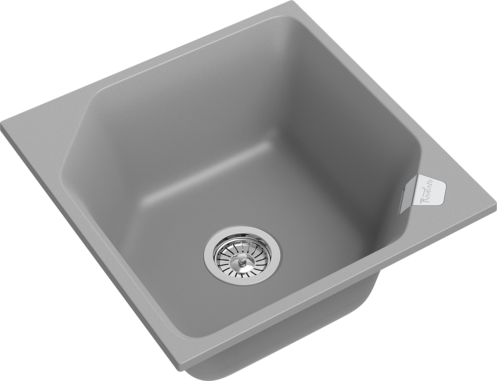 Детальное фото товара: Rivelato LOCUS LS-50 grigio metallizzat, мойка, гранит, серый металлик