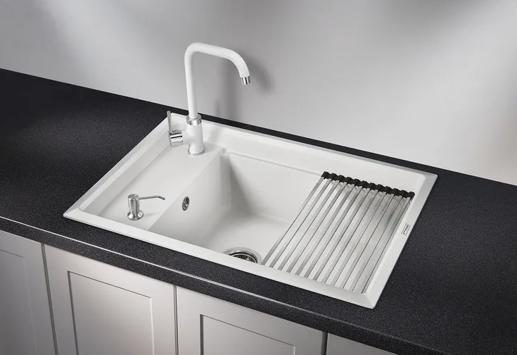 GRANULA 7305 мойка, гранит, арктик (белый) Детальное фото товара: GRANULA 7305 мойка, гранит, арктик (белый)