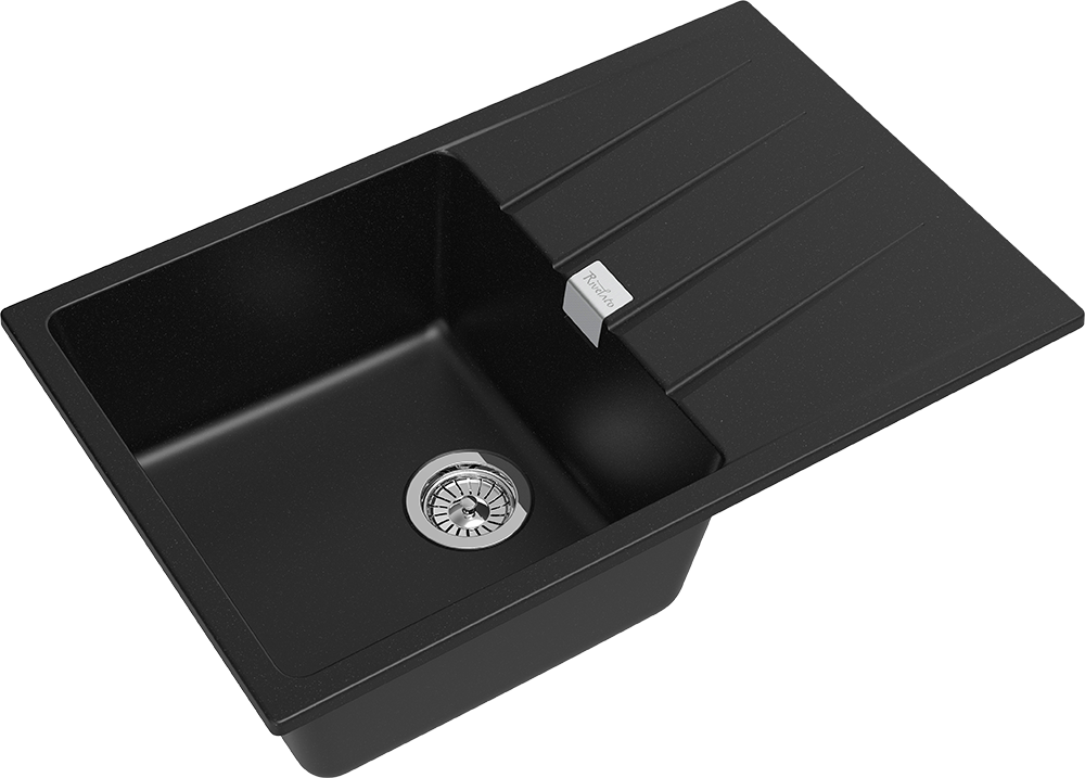 Детальное фото товара: Rivelato RAUM RM-78 nero, мойка, гранит, черный