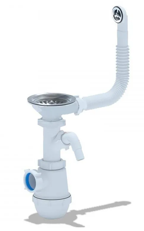 Фото товара: GranFest Сифон одинарный Ани Грот 3 1/2" с перел. и отводом Анипласт