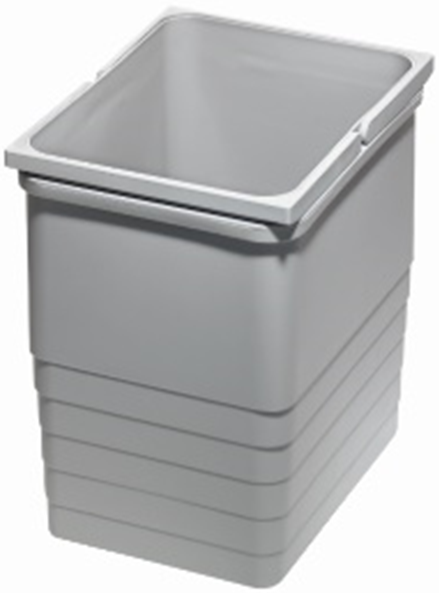 Ninka Vector ведро для мусора, 17 л, с двумя ручками, серый Детальное фото товара: Ninka Vector ведро для мусора, 17 л, с двумя ручками, серый