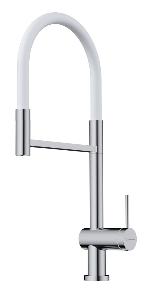 Фото товара: Omoikiri Kanto-2 Plus-SB C-WH, смеситель, латунь, хром/белый