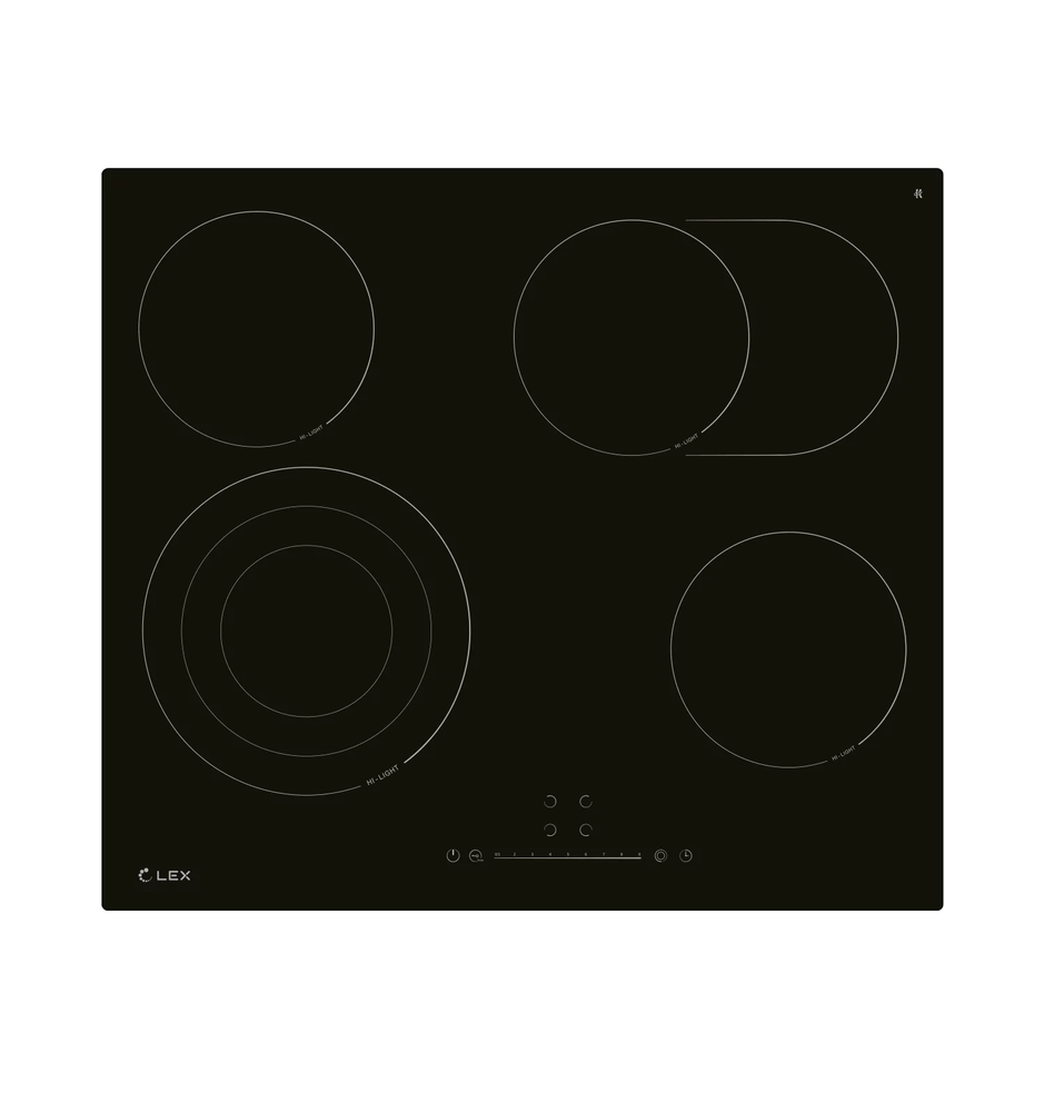 Фото товара: LEX EVH 642D BL стеклокерамическая поверхность
