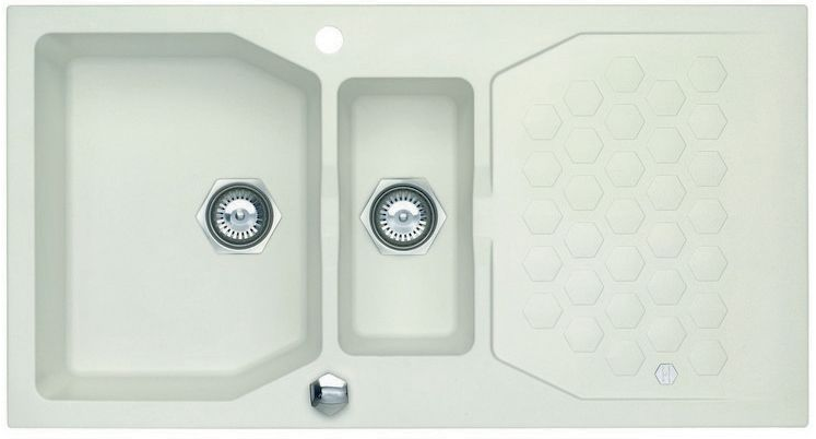 Фото товара: ALVEUS SENSUAL 70 GRANITAL+ ARCTIC-G11M, мойка, гранит, белый (в комп.с сиф 1104729)