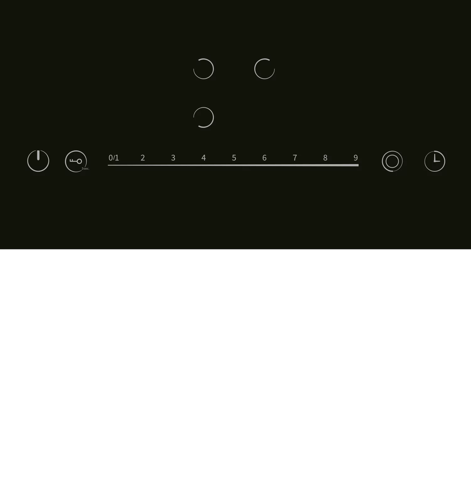 Детальное фото товара: LEX EVH 431A BL стеклокерамическая поверхность