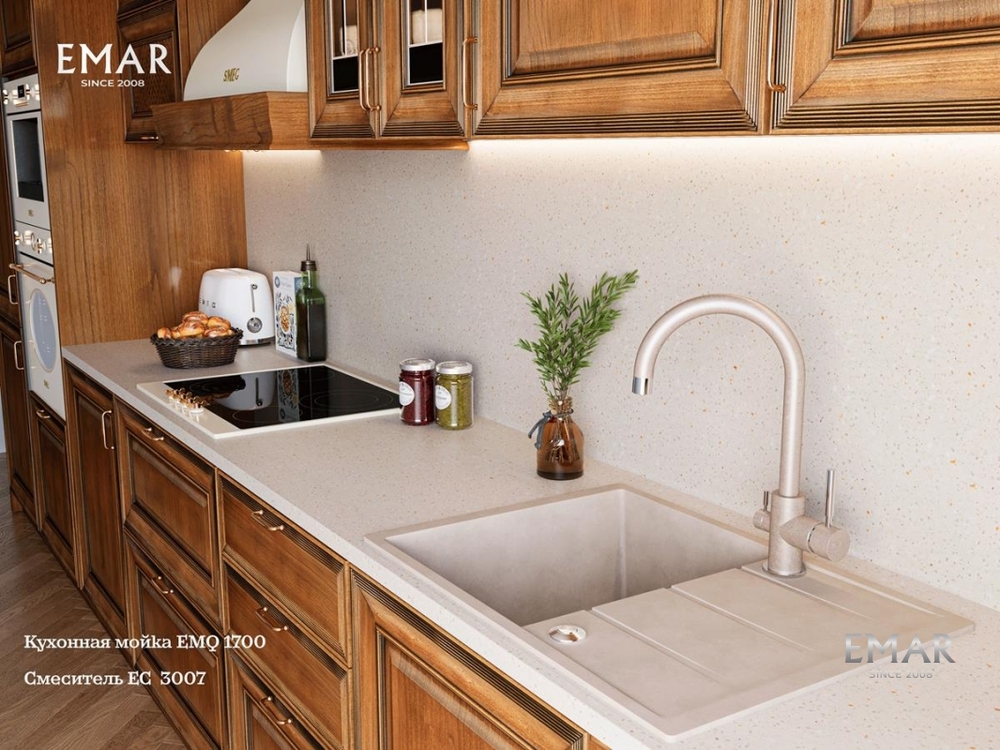 Детальное фото товара: Emar EMQ-1700.Q, мойка, гранит, берилл