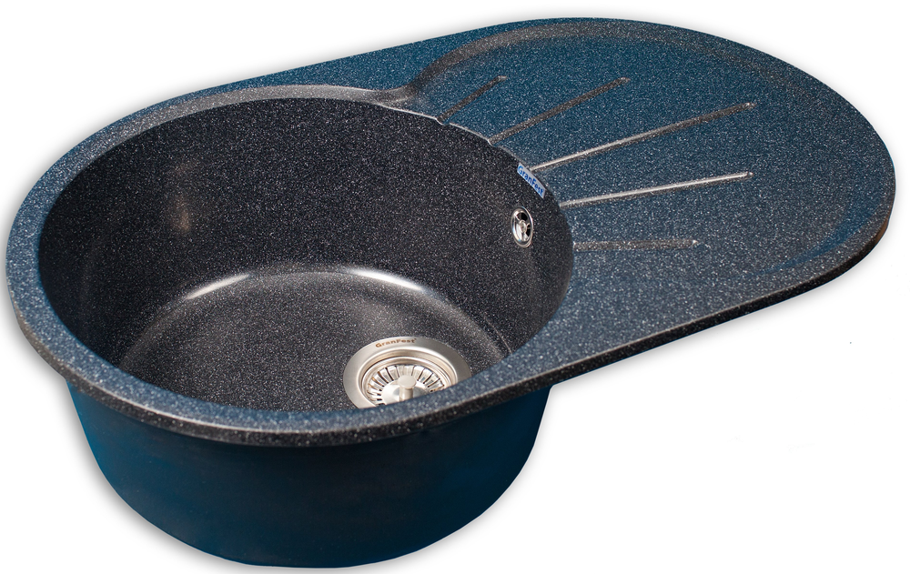 Фото товара: GranFest RONDO GF-R-750 L, мойка, мрамор, черный