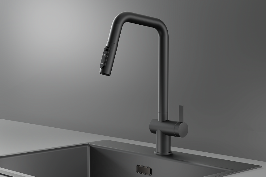 Детальное фото товара: GRANULA 7273 смеситель, графит матовый