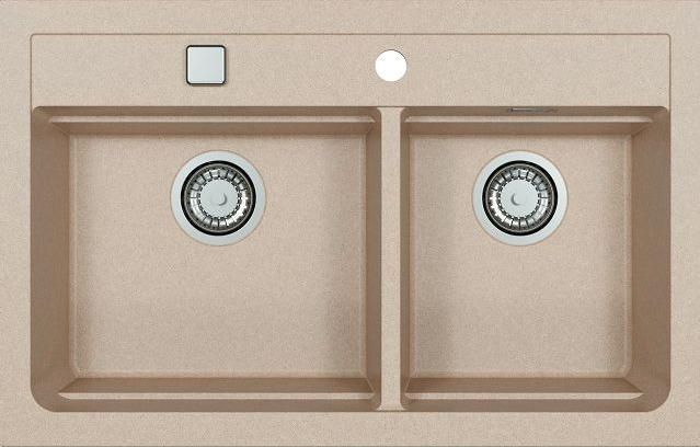 Фото товара: ALVEUS GRANITAL ATROX 50 TERRA - G22, мойка, гранит, бежевый (в комплекте с сифоном 1132822)