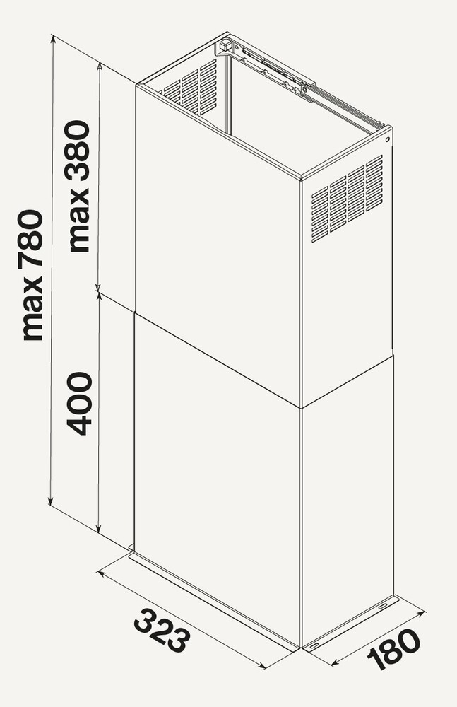 Детальное фото товара: Falmec короб декоративный для COVER, белый