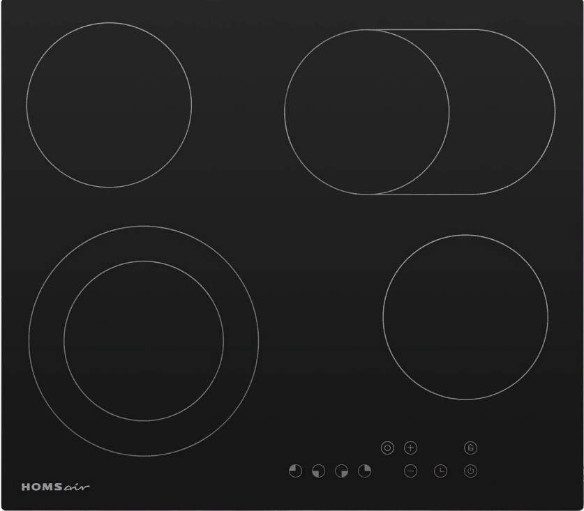 Фото товара: HOMSair HV64SMDBK стеклокерамическая поверхность